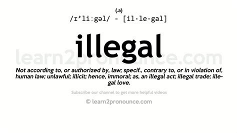 eligal|illegal meaning.